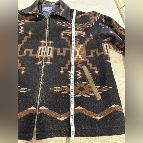 Pendleton  Vintage- Men's Black and Brown Geometric Jacket - Picture 12 of 15